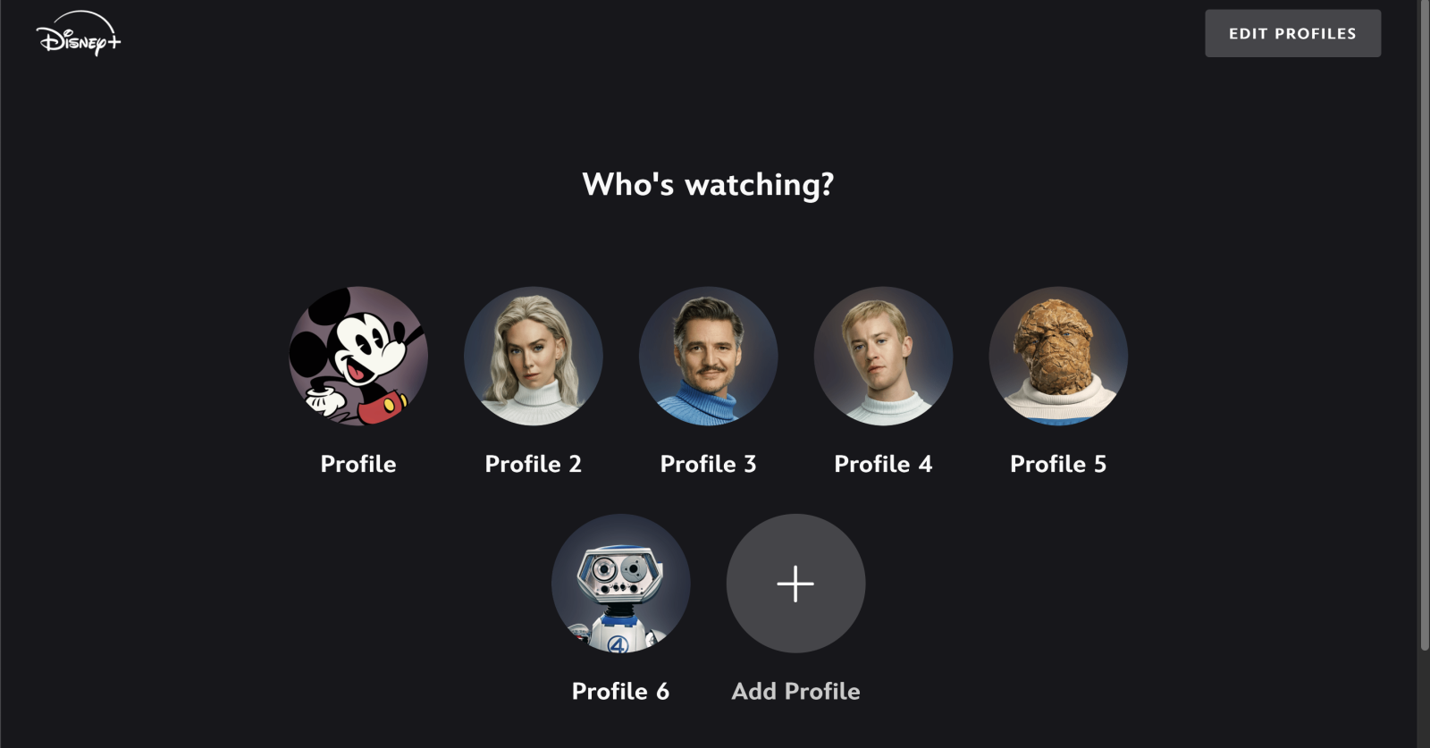 giao diện sau khi vào disney plus