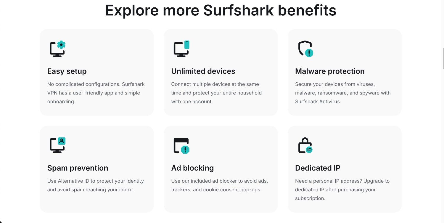 lợi ích của surfshark VPN