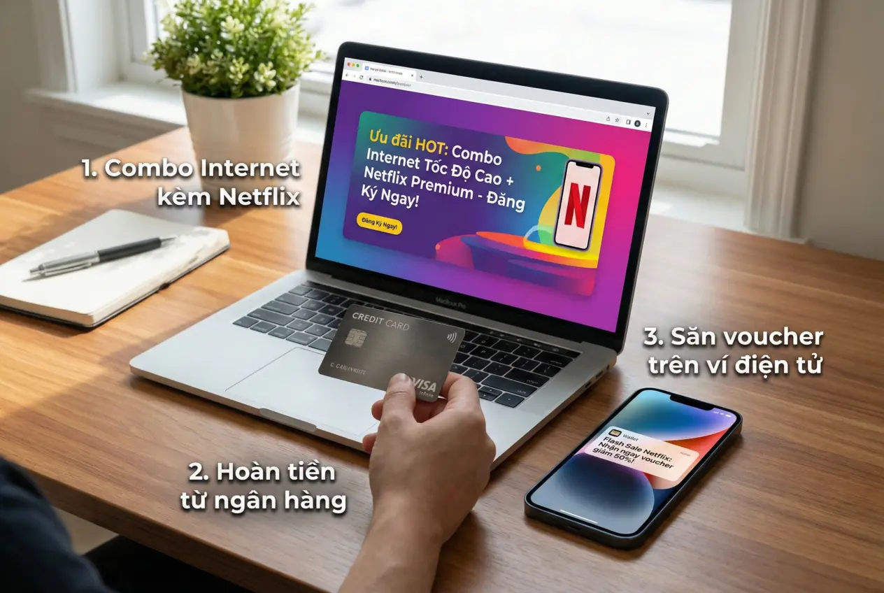 Săn Deal netflix giá rẻ Từ Nhà Mạng và Ngân Hàng