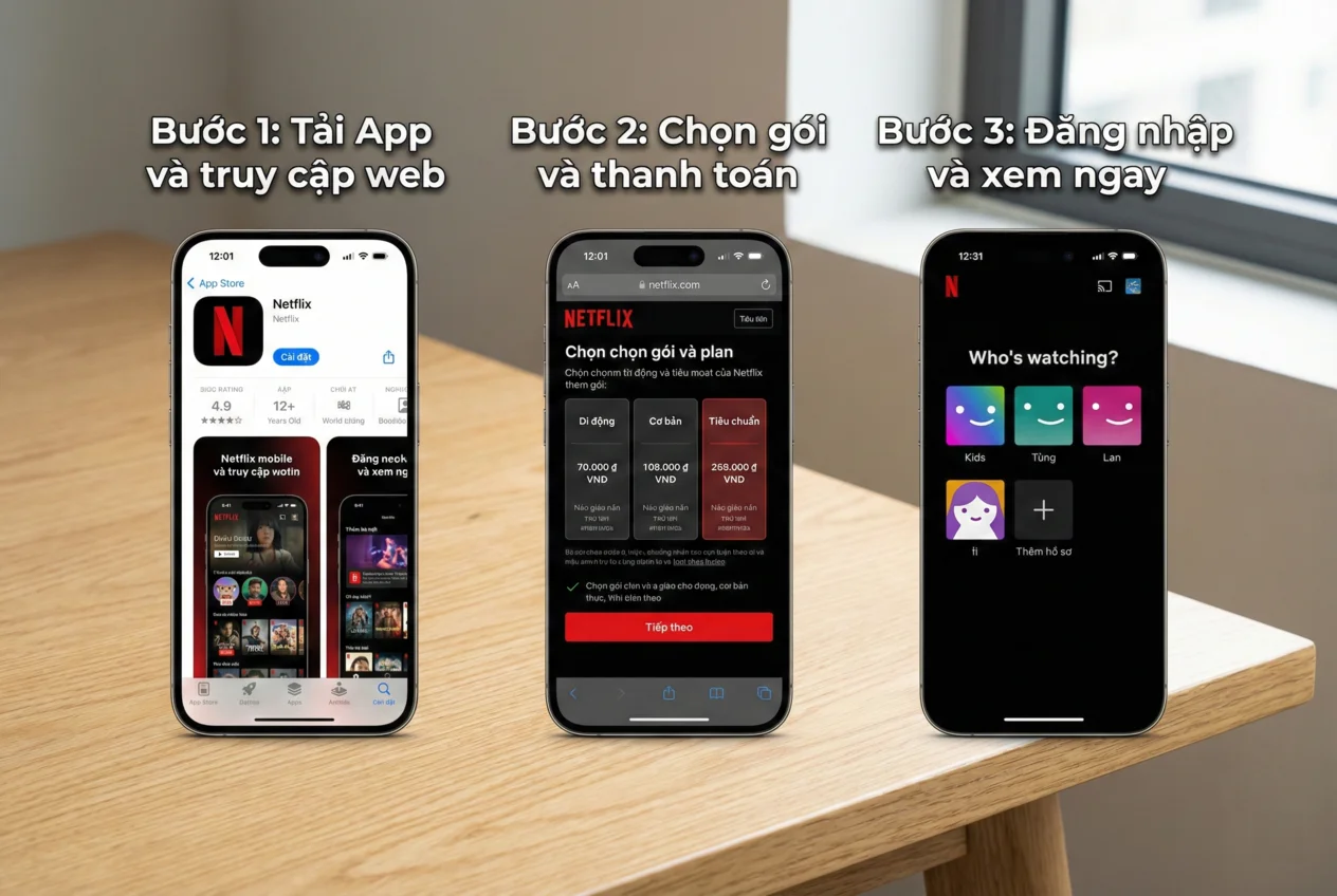 cách đăng kí netflix trên điện thoại