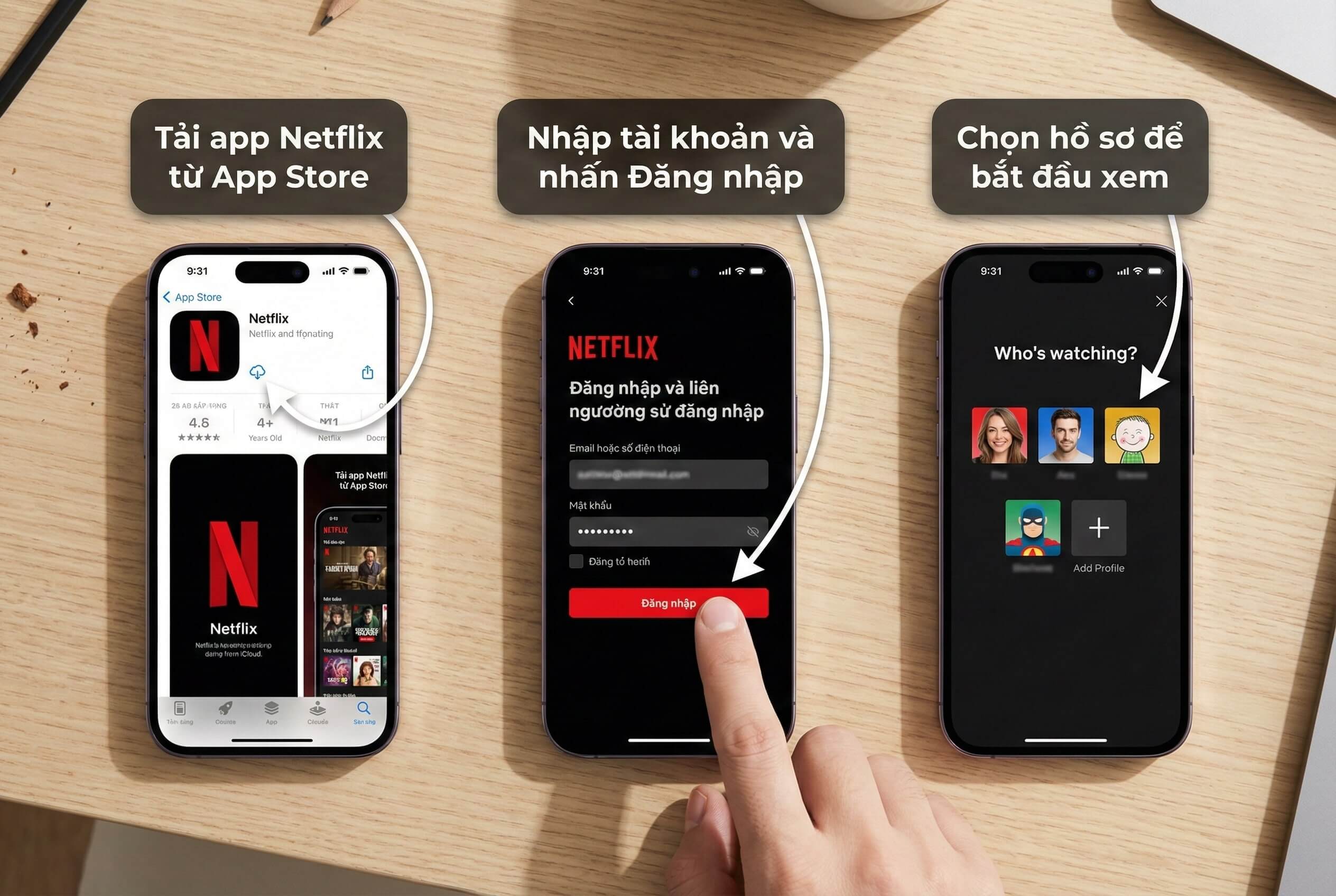 đăng nhập bằng iphone