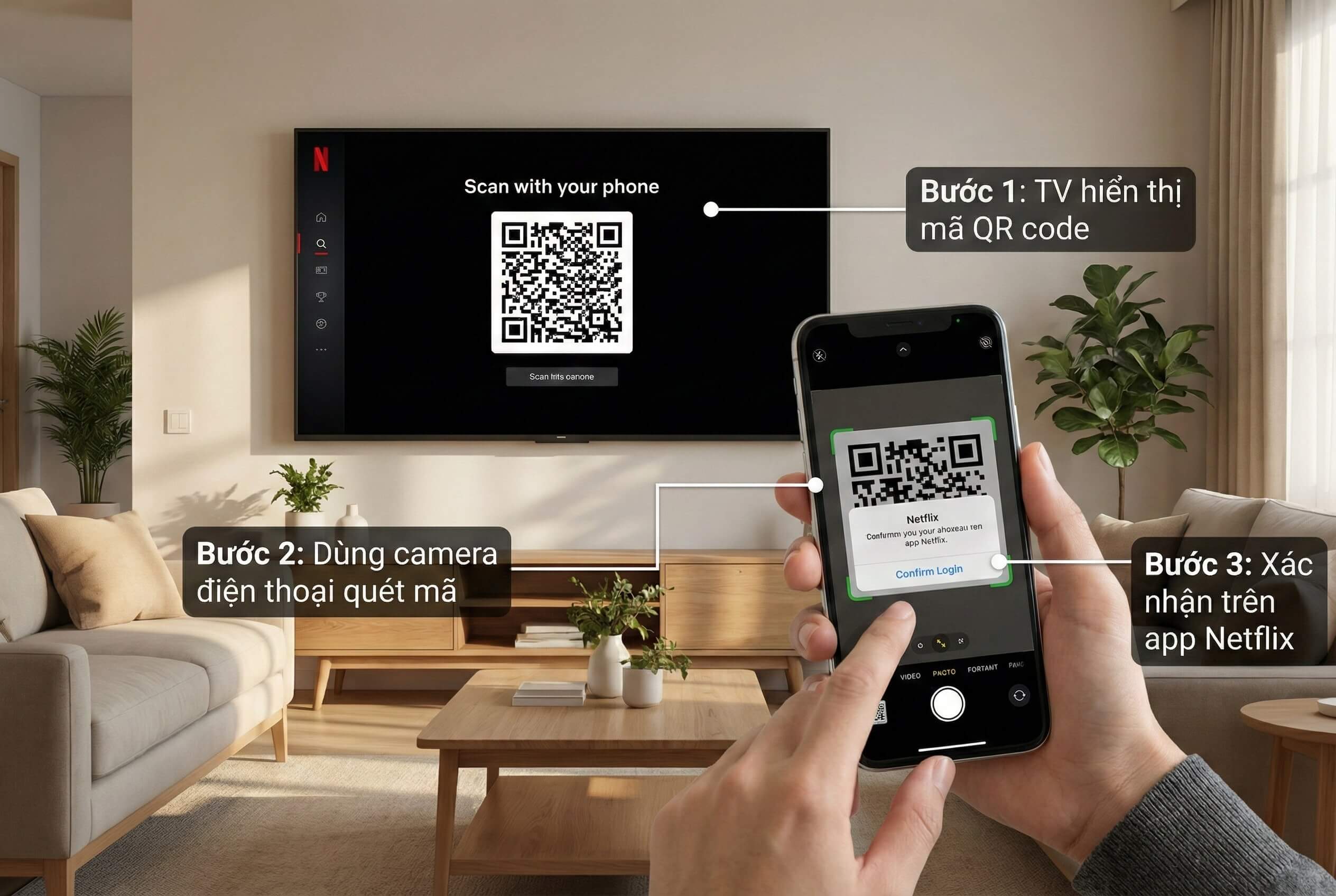 Đăng Nhập Netflix Qua QR Code