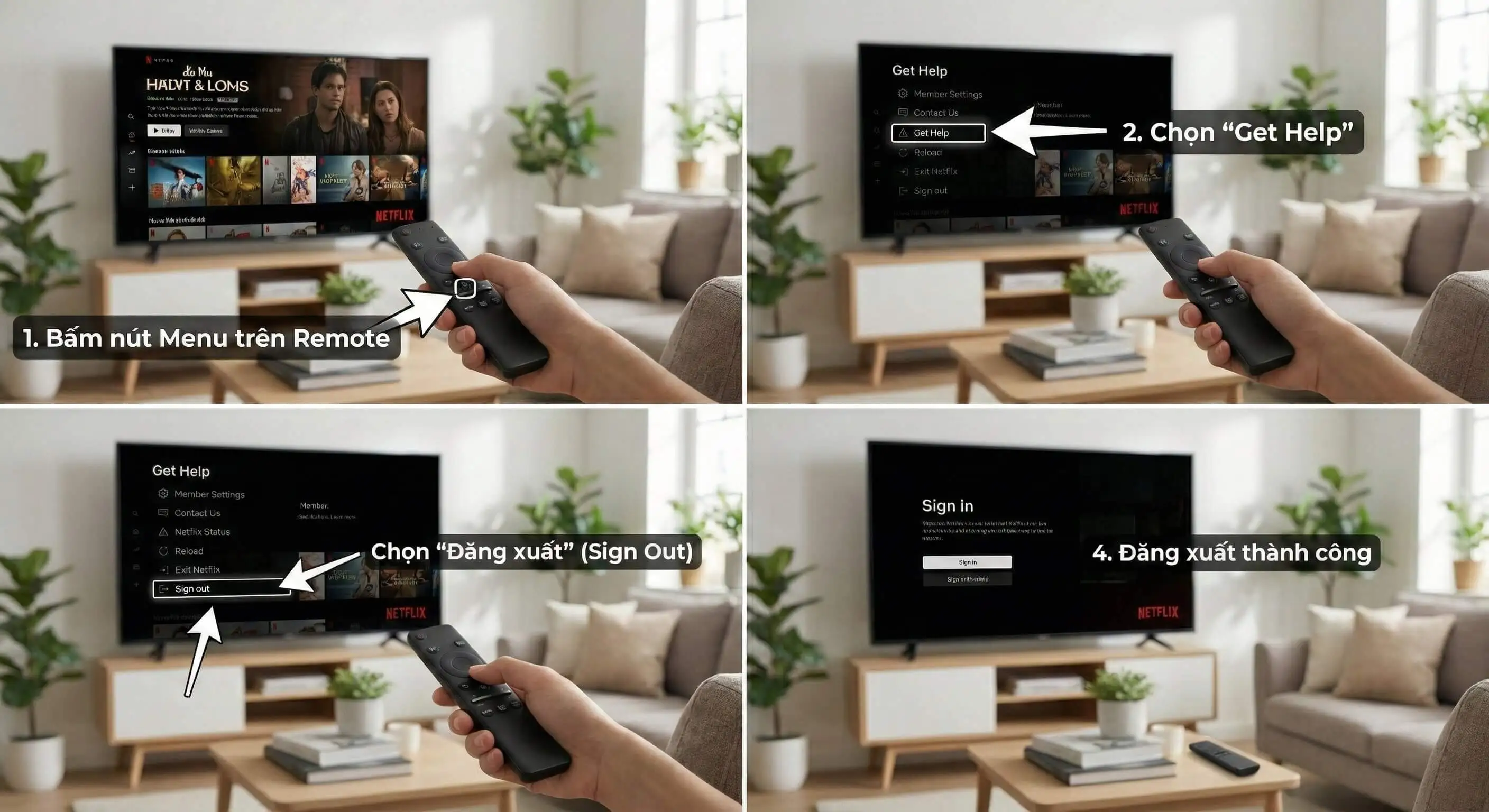 các bước dễ nhất để đăng xuất khỏi netflix