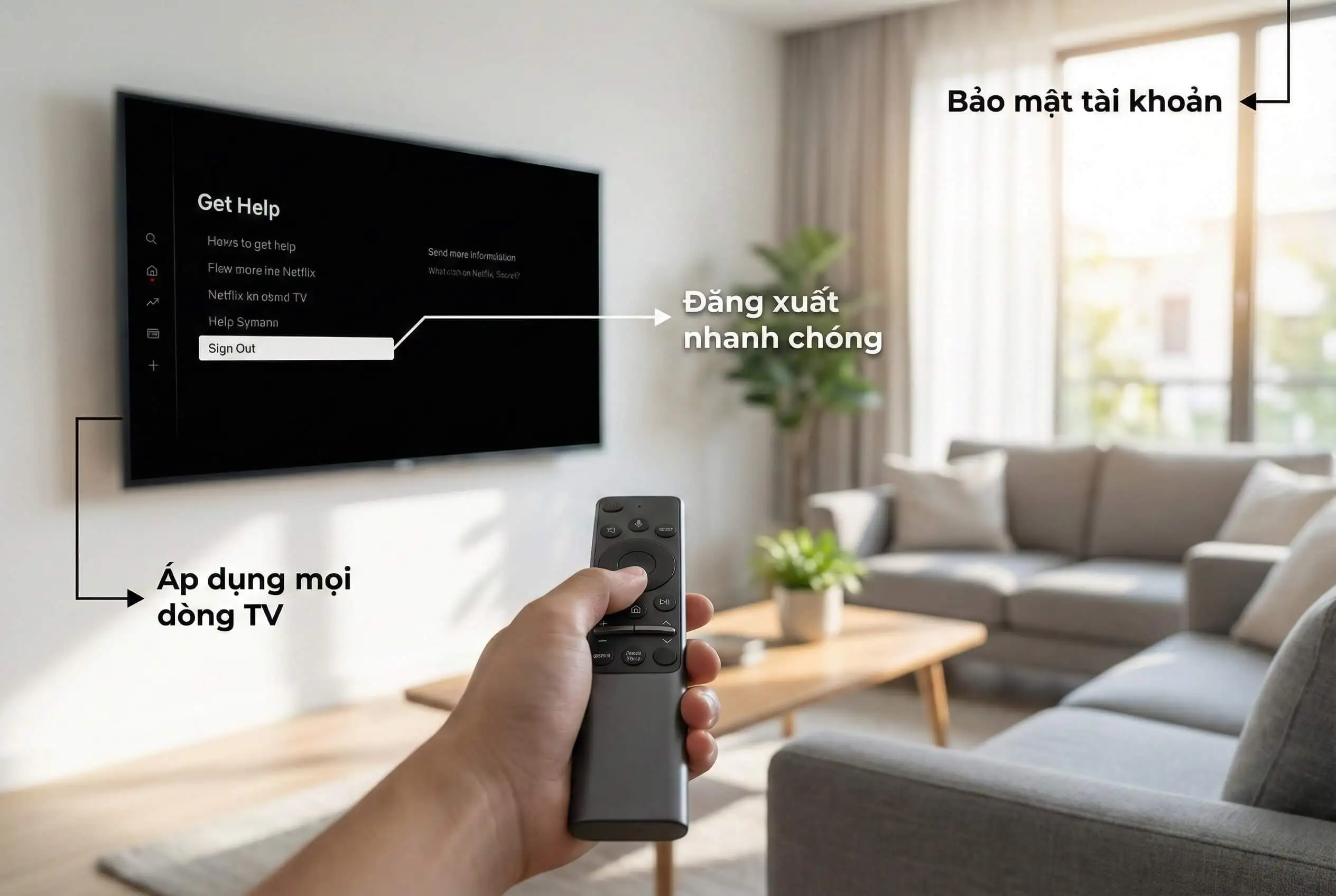 cách đăng xuất netflix trên tivi