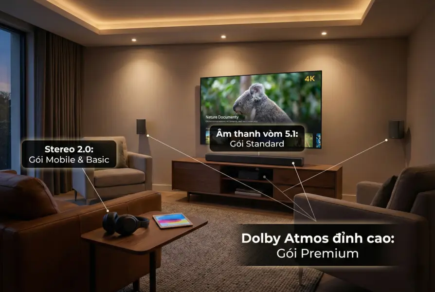 gia netflix 5 So Sánh Âm Thanh Theo Gói netflix