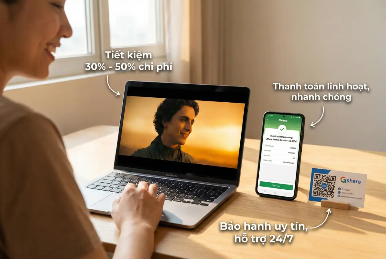 Mua Tài Khoản Netflix Qua Gshare